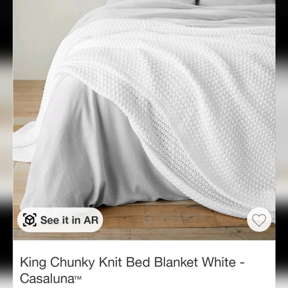 Casaluna Bedding King Chunky Knit Bed Blanket White Poshmark